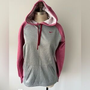 Nike Gray and Pink Pullover Hoodie